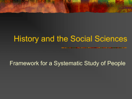 History and the Social Sciences