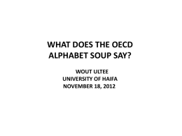 what does the oecd alphabet soup say? wout ultee university of