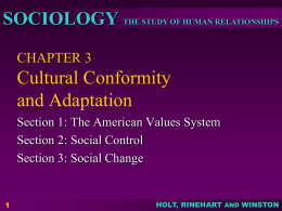Cultural Conformity and Adaptation
