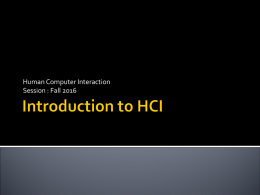 HCI Lec 01 Intro