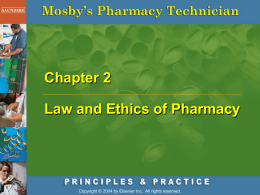 Chapter 2 Law and Ethics of Pharmacy