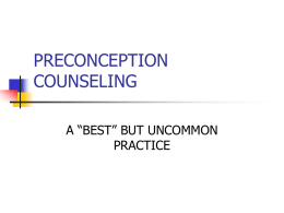 9:45 AM Preconception Counseling