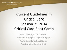 Current 2011 CDC Guidelines - Vanderbilt University Medical Center