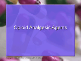 Opioid Analgesic Agents