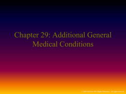 Chapter 29: Additional Health Conditions