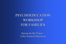 Psychoeducation Workshop for Families