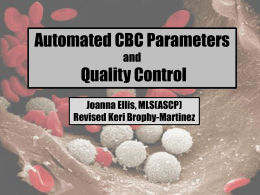 CBC Parameters and QC
