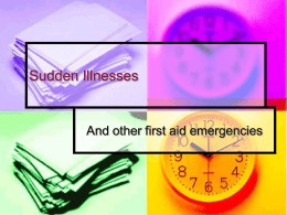 Sudden Illnesses