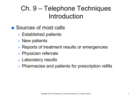 Ch 9- Telephone Techniques PPT