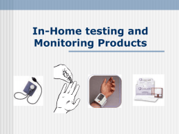 In-Home testing and Monitoring 2015x