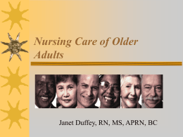 Nursing Care of Older Adults