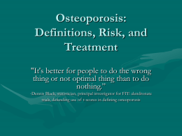 The Myths of Osteoporosis