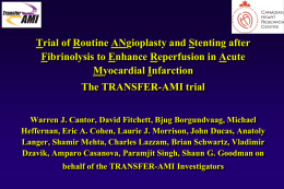 TRANSFER-AMI - Clinical Trial Results
