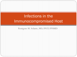 Infections in the Immunocompromised Host