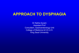 L26- Approach to Dysphagia final