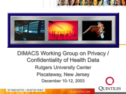Health Care Databases under HIPAA - dimacs