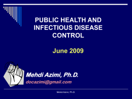 INTRODUCTION TO PUBLIC HEALTH ANF INFECTIOUS DISEASE