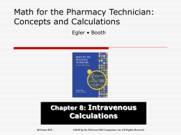 Chapter 8 Intravenous Dosages - McGraw Hill Higher Education