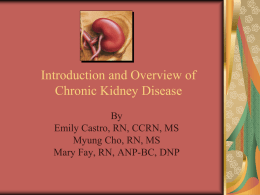 Introduction and Overview of Chronic Kidney Disease