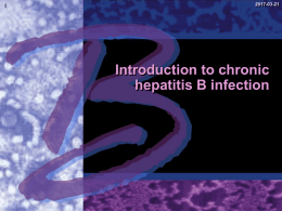 Introduction to chronic *hepatitis B infection