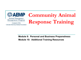 Colorado Community Animal Response Training