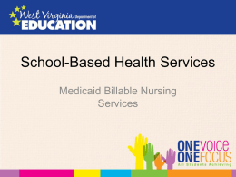 School-Based Health Services - West Virginia Department of
