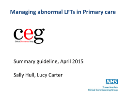 Managing abnormal liver tests in primary care