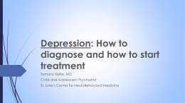 Depression: How to diagnose and how to start treatment