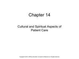 14 cultural and spiritual aspects of patient care