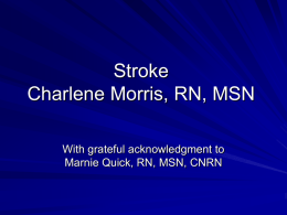 Stroke Darla Grimes, RN, MSN 10/17/05