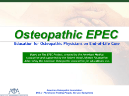 Osteopathic EPEC Module 6 - American Osteopathic Association