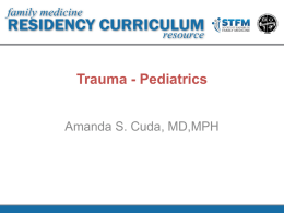 STFM Trauma Curriculum Pediatrics