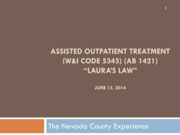 A Slide Presentation Assisted Outpatient Treatment