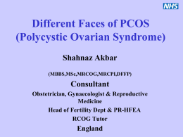 to view a presentation on PCOS by Miss Akbar