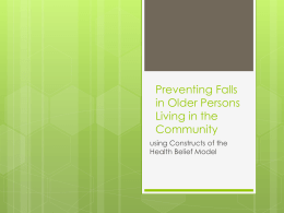 Preventing Falls in Older Persons Living in the Community