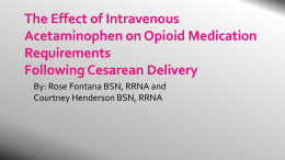 The Effect of Intravenous Acetaminophen on Opioid