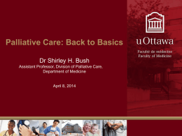 Palliative Care: Back to Basics