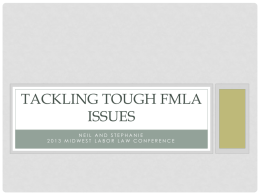 Tackling Tough FMLA Issues