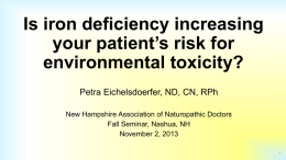 Iron Deficiency - New Hampshire Association of Naturopathic Doctors