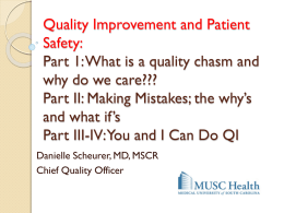 Quality Improvement Introduction and Change Science