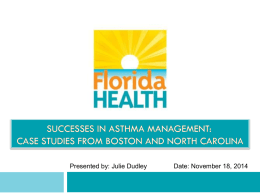 Successes in Asthma Management: Case Studies