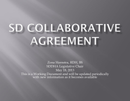 SD Collaborative Agreement - South Dakota Dental Hygienists