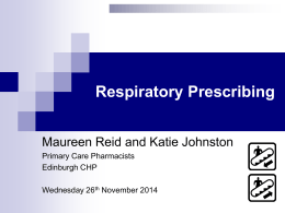 Primary care prescribing - NHS Lothian Respiratory Managed