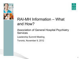RAI-MH Information * What and How?