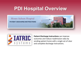 PDI-Patient Discharge Instruction