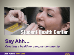 Mental Health Service - LSU Student Health Center