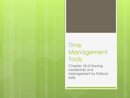 Time Management Tools - Processpresentation-ch18