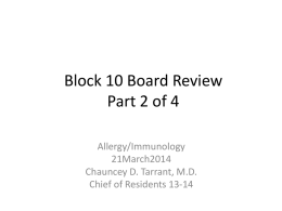 Block 10 Board Review Part 1 of 4
