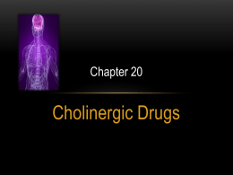 cholinergic agonists - Nursing Pharmacology