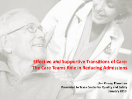 Effective and Supportive Transitions of Care